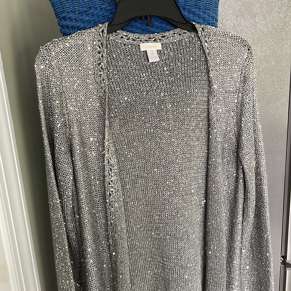 Chicos size 2 glittery sweater
